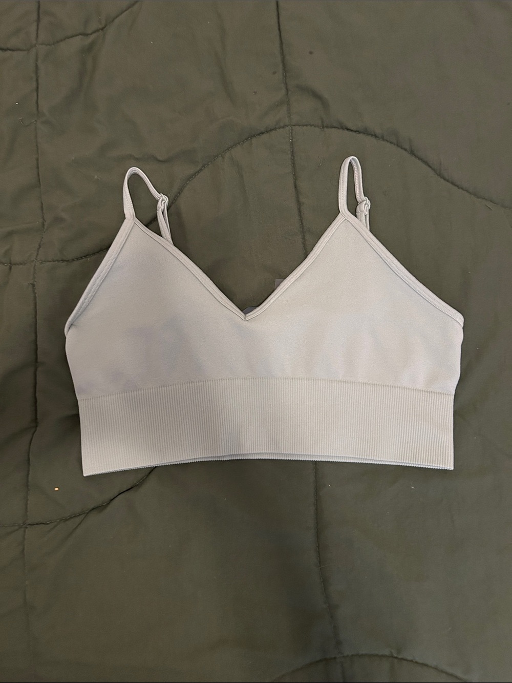 Aritzia Light Green V-Neck Bralette